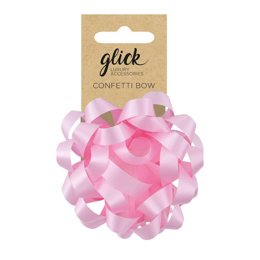 Baby pink confetti bow