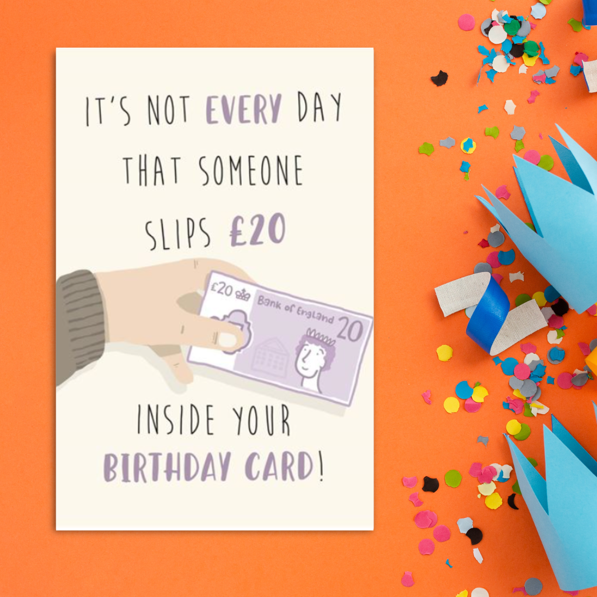 Funny Birthday Card - Giggles £20 Inside Card