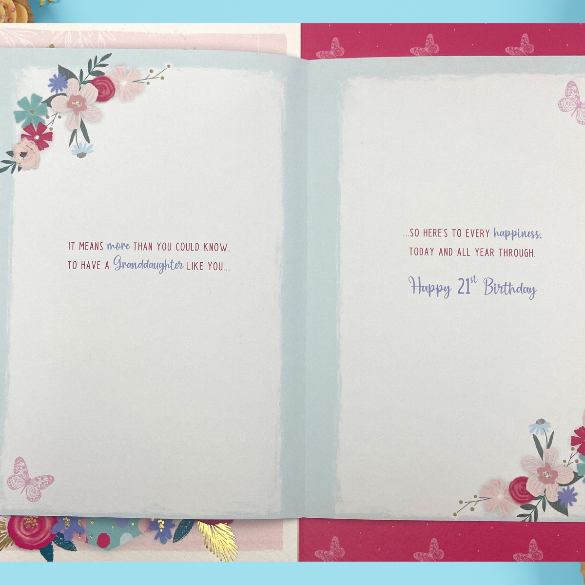 Granddaughter 21st Birthday Card - Cake Large