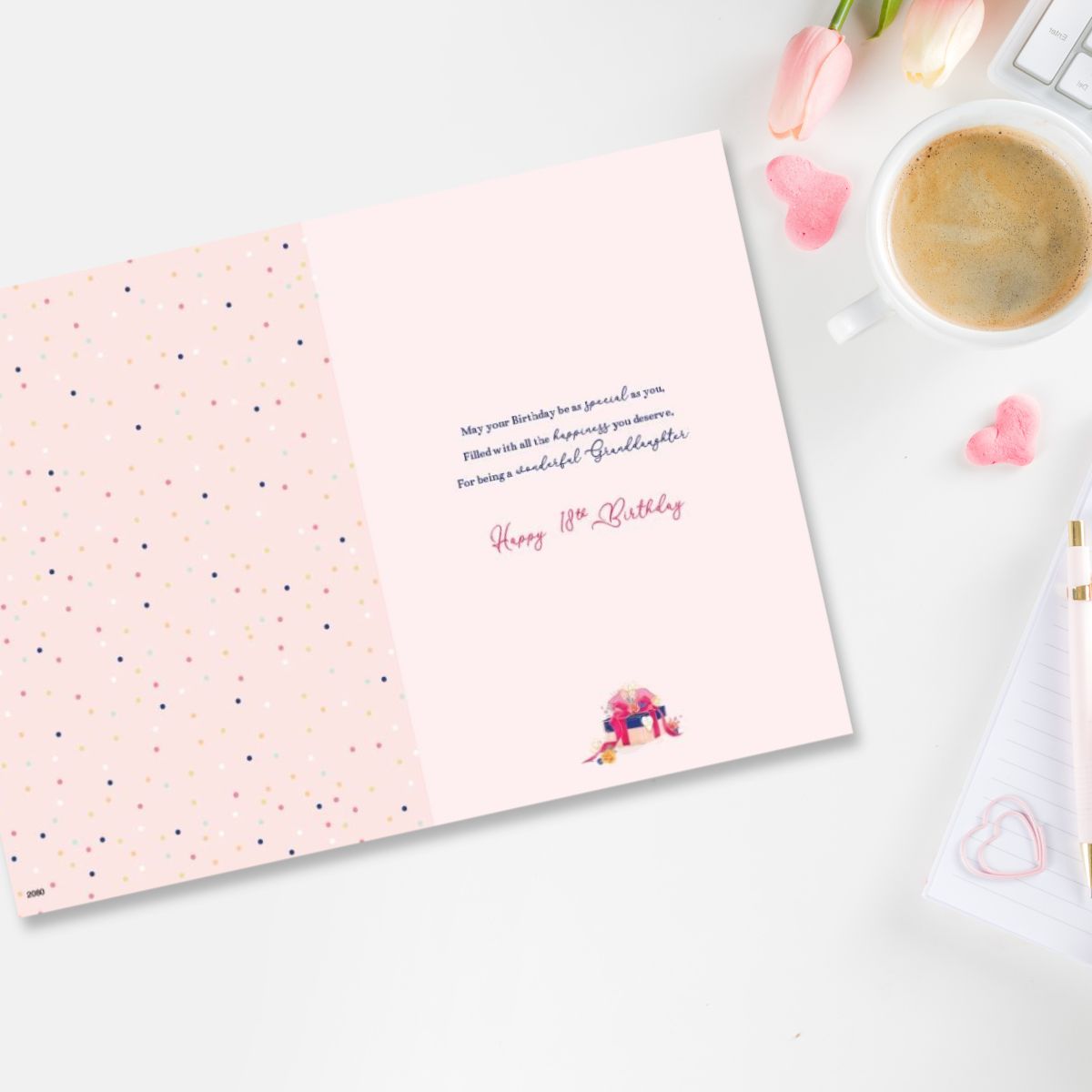 Granddaughter 18th Birthday Card - Floral Gift