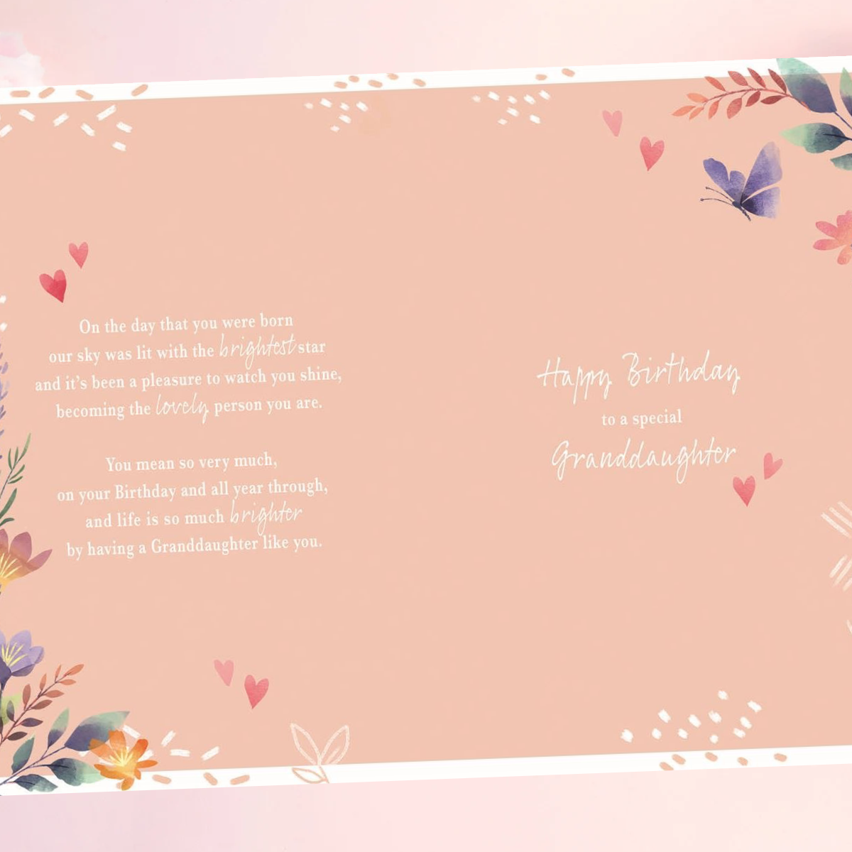 Granddaughter Birthday Card - Most Especially For You