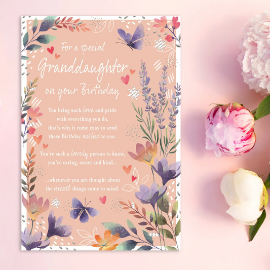Granddaughter Birthday Card - Most Especially For You