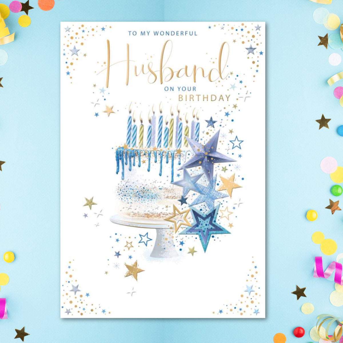 Husband Birthday Card - Birthday Cake