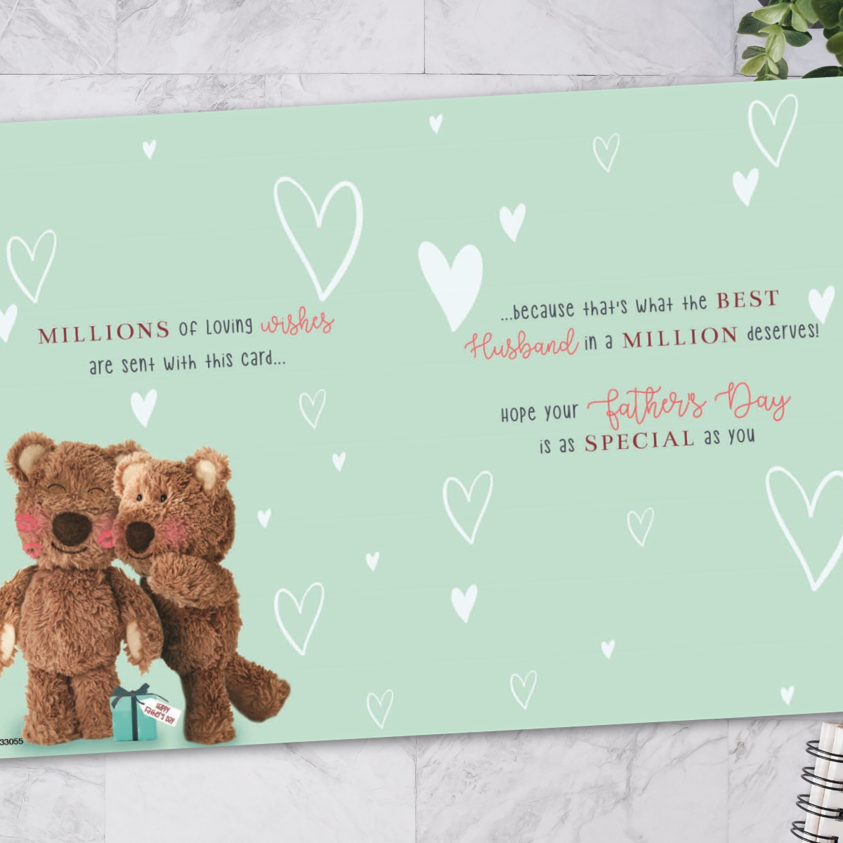 Husband Father's Day Card - Hubby Barley Bear