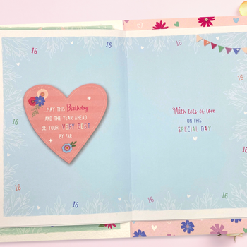 Granddaughter 16th Birthday - Palladium Large Heart Balloons