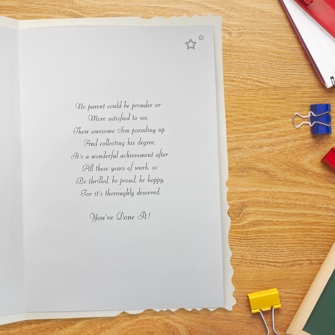 Inside image with printed insert with heartfelt verse