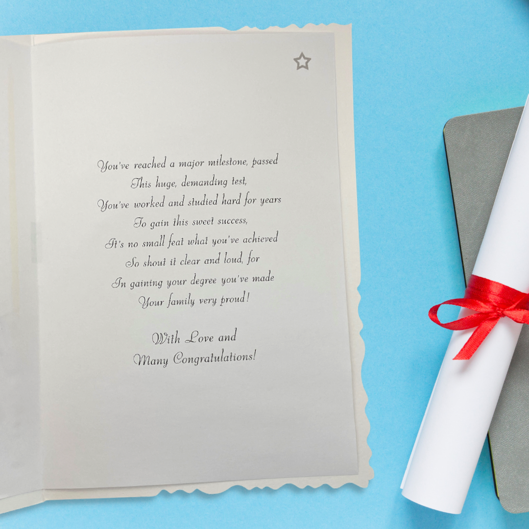 Inside image with printed insert and heartfelt verse