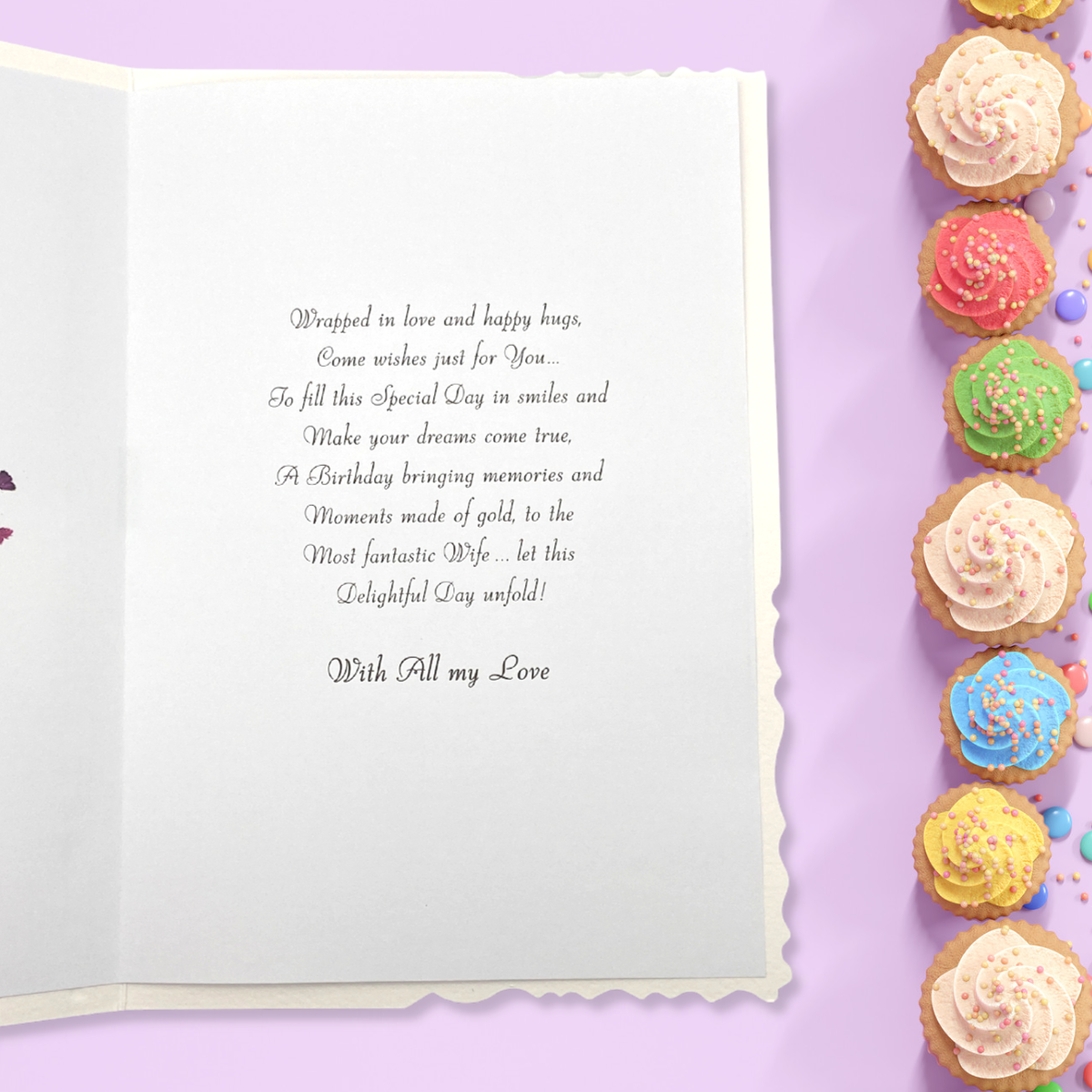 Inside image with heartfelt words and colour illustration