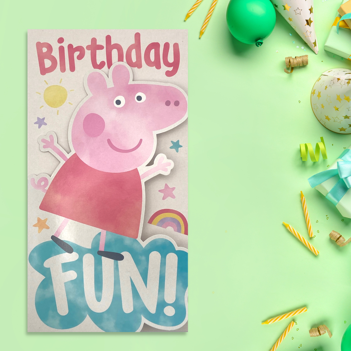Peppa Pig Greeting Card Displayed In Full