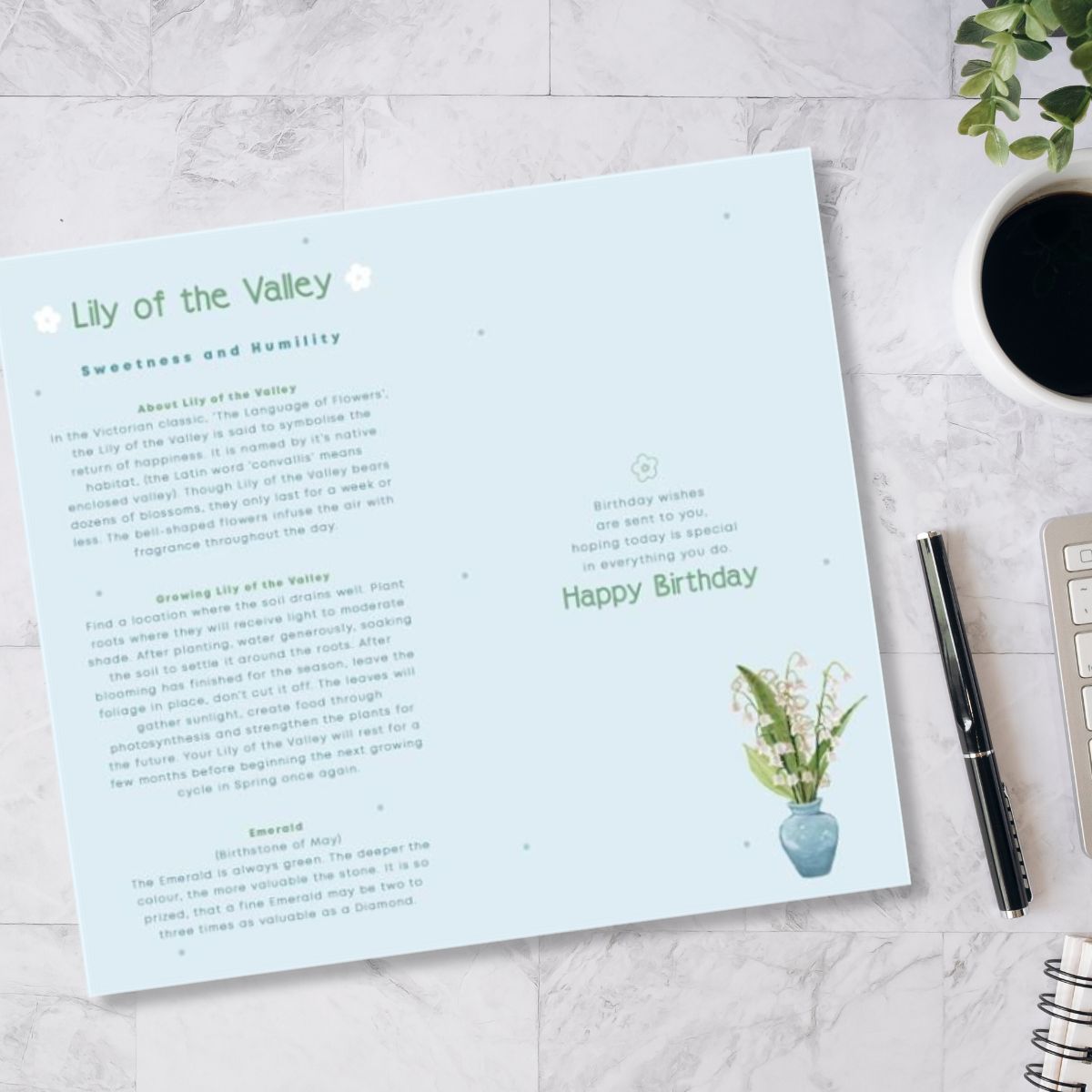 May Birthday Card - Month You Were Born