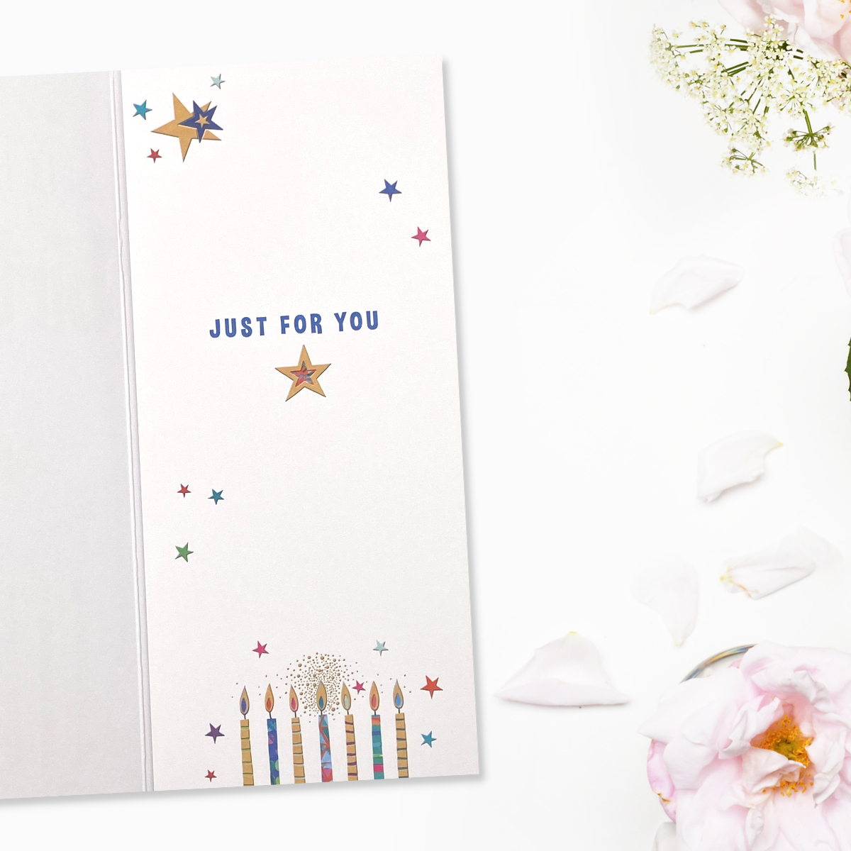 Inside image with full colour print and stars