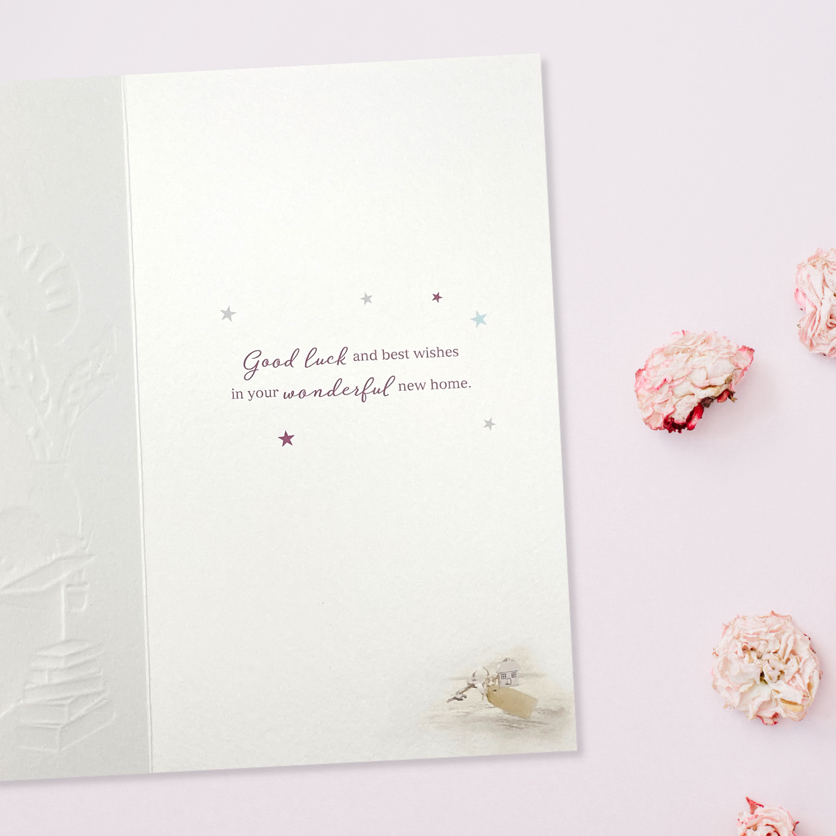 Inside image with full colour print and verse