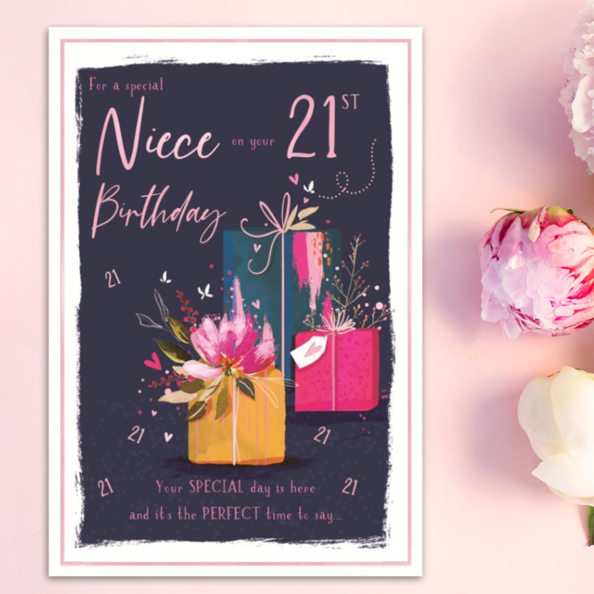 Niece 21st Birthday Card- Let's Celebrate