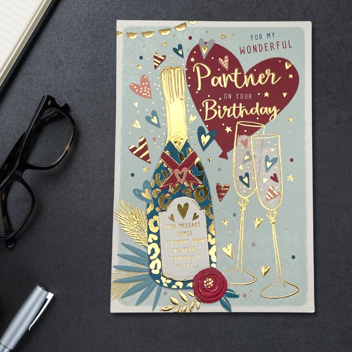 Partner Birthday Card Displayed In Full