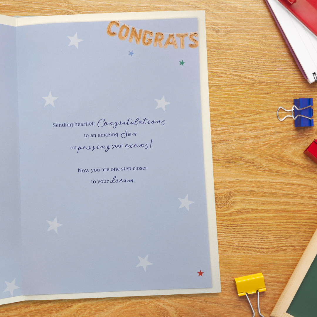 Inside image with colour printed insert and verse