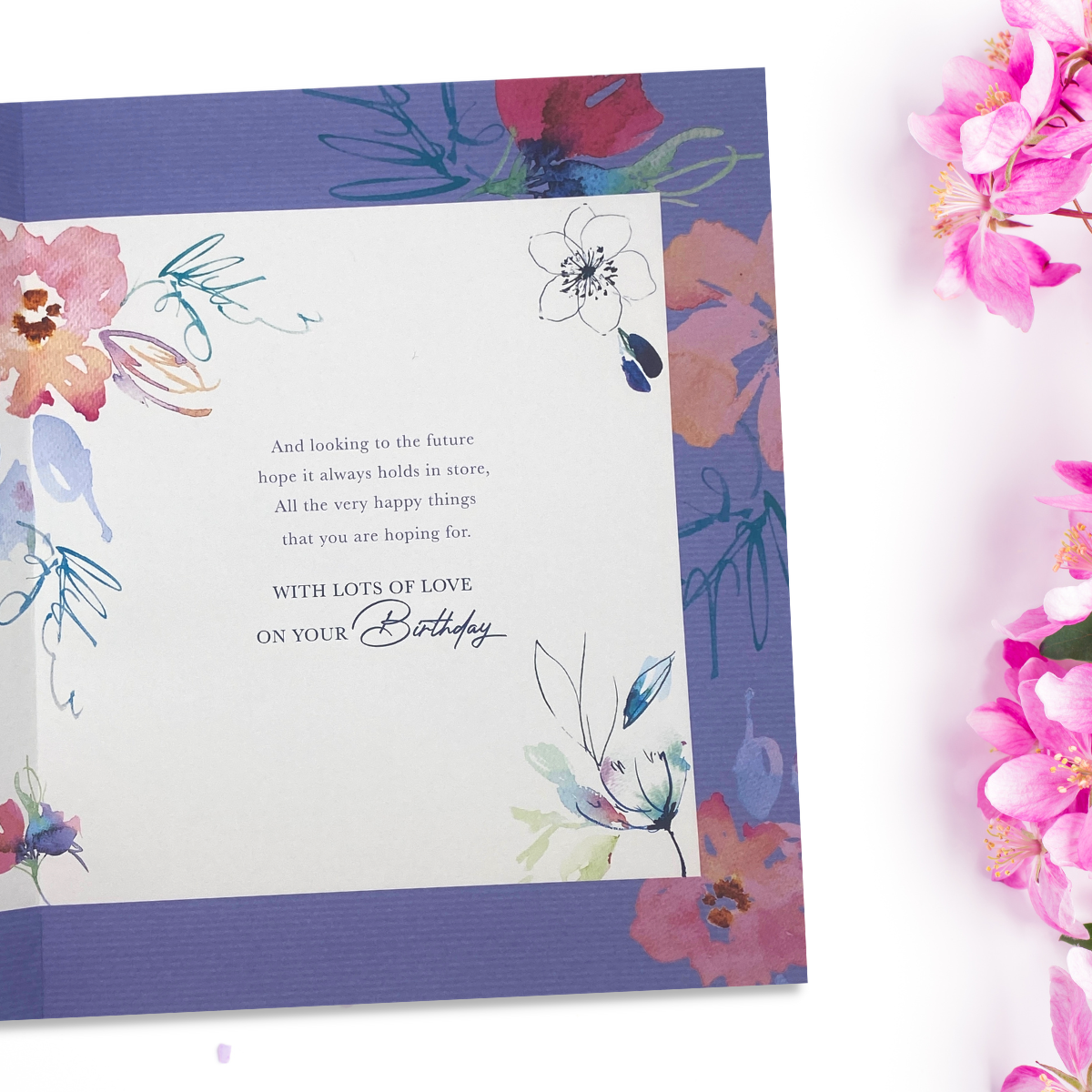 Inside image with full colour printed insert and verse