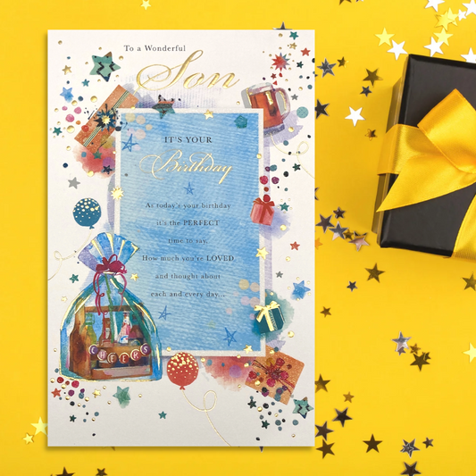 Son Eloquence Birthday Card Displayed In Full