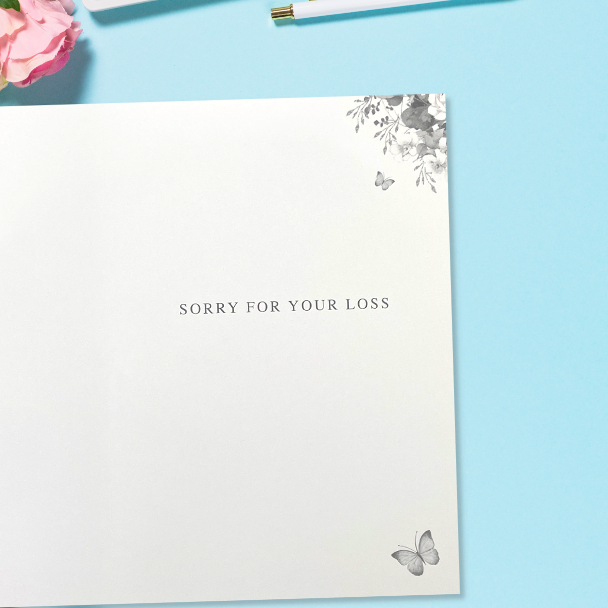 Sympathy Card - Butterfly Wreath