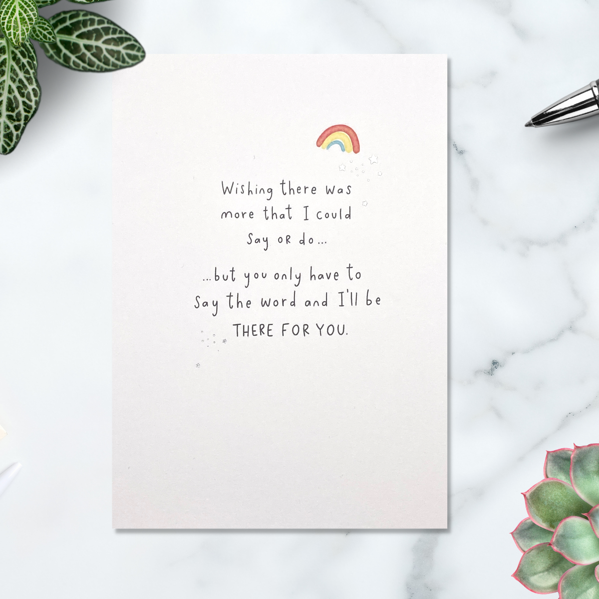 Sympathy Card - I'll Be There For You Rainbow