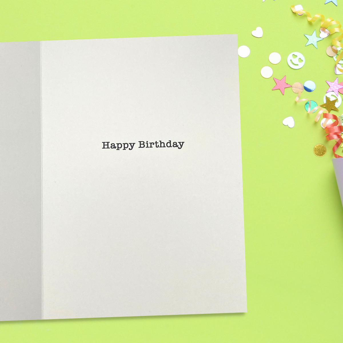 Inside image with white card and black text