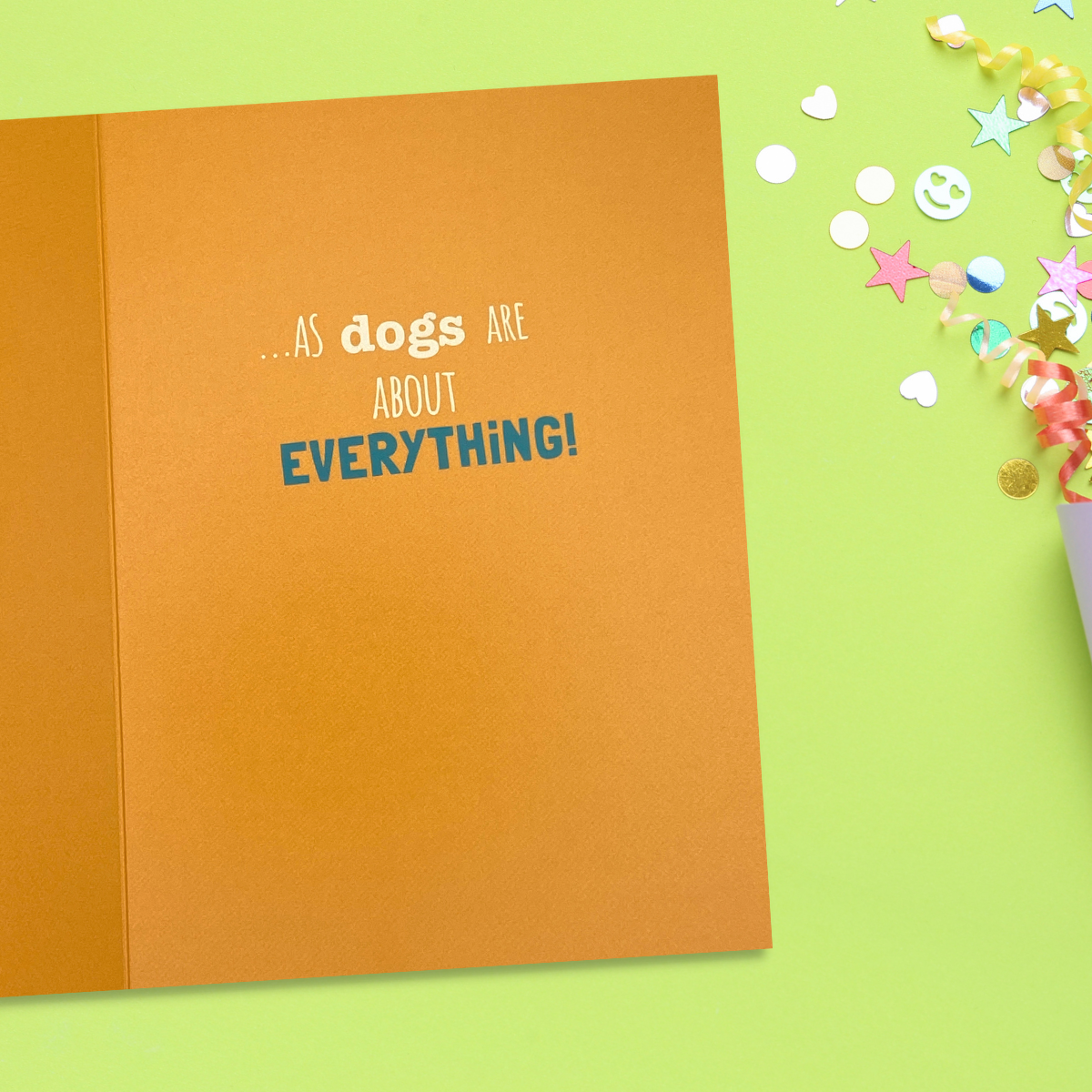 Inside image with orange background and bold text