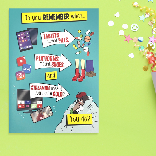 Funny Birthday Card - Giggles Remember when...