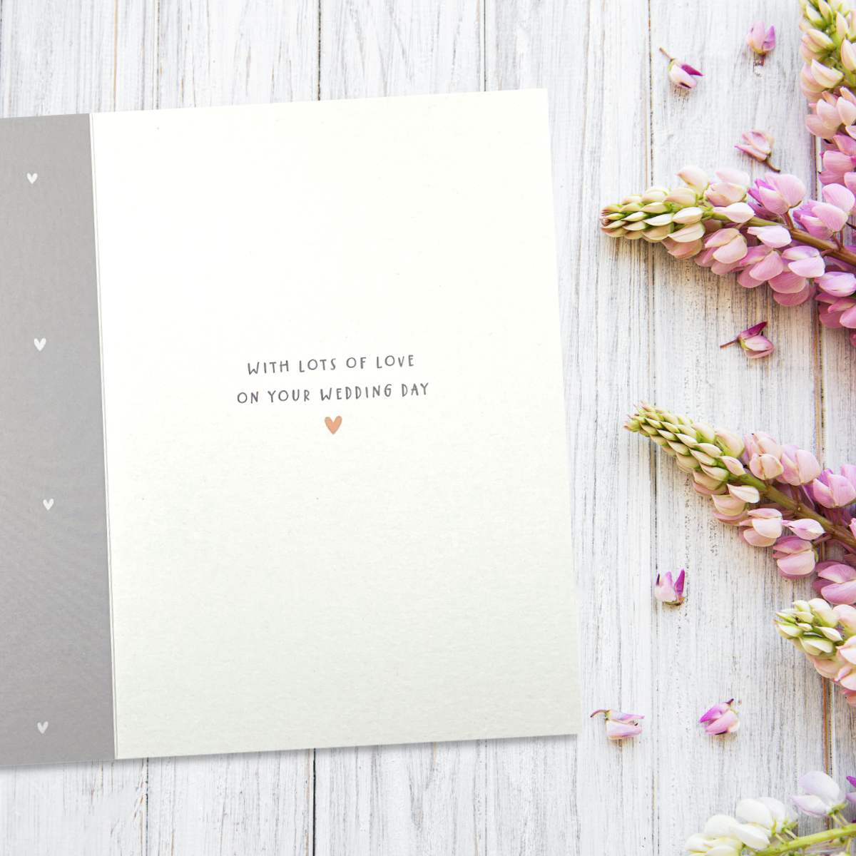 Inside image with grey and white hearts and verse
