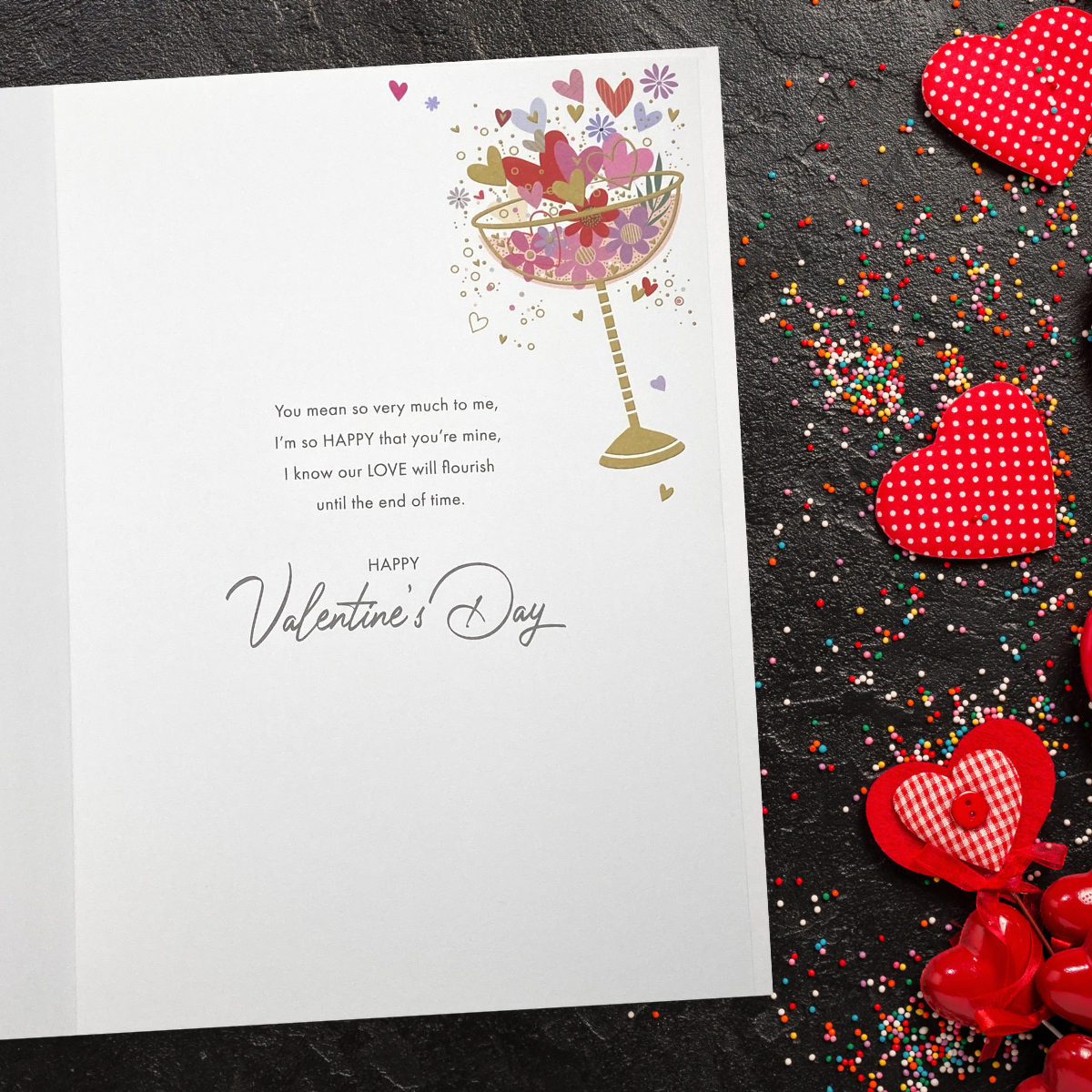 Partner Valentine's Day Card - Bubbles & Hearts