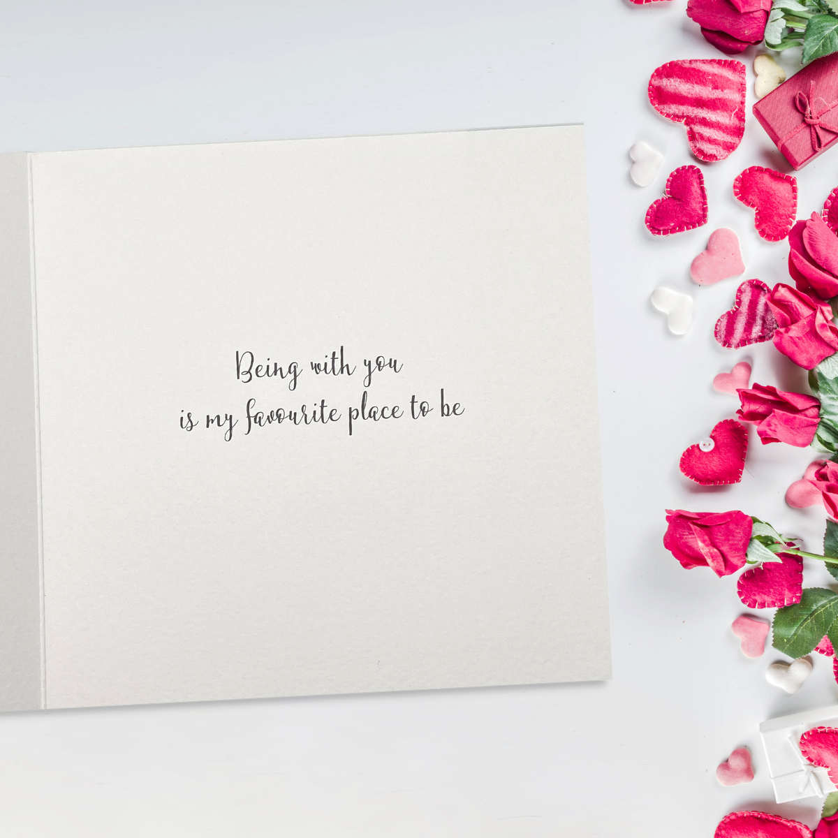 Open Valentine's Day Card - Dogs & Heart