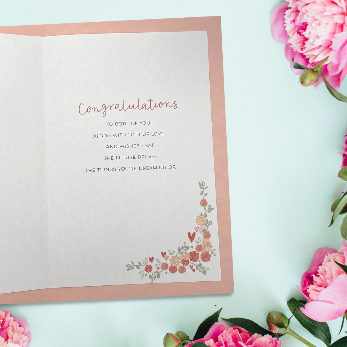 Wedding Day Card - Heart of Roses