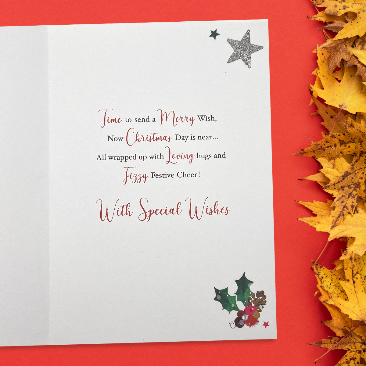 Inside image with full colour printed verse