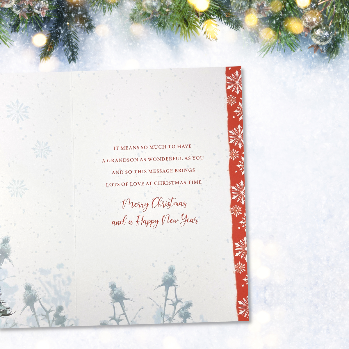 Inside image with red border and verse