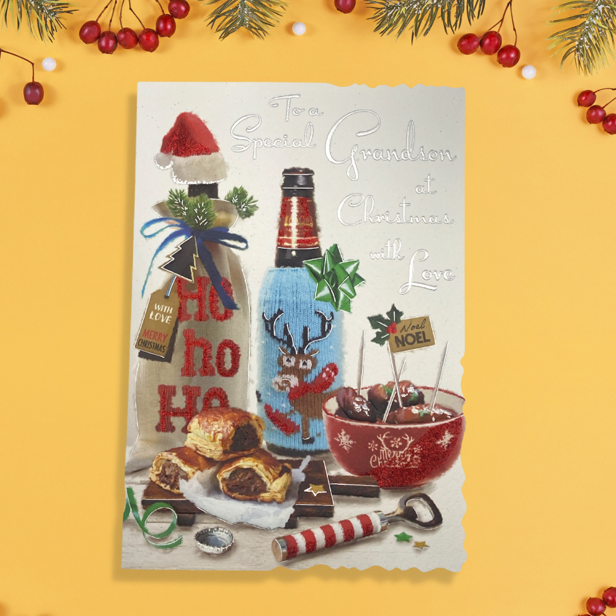 Grandson Christmas Card Displayed In Full