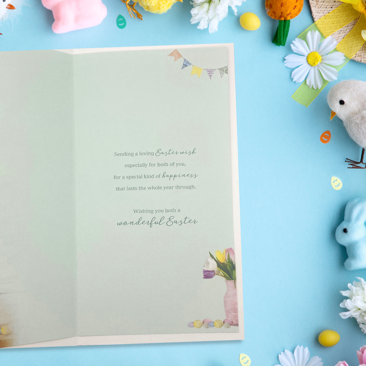 Inside image with full colour print and verse