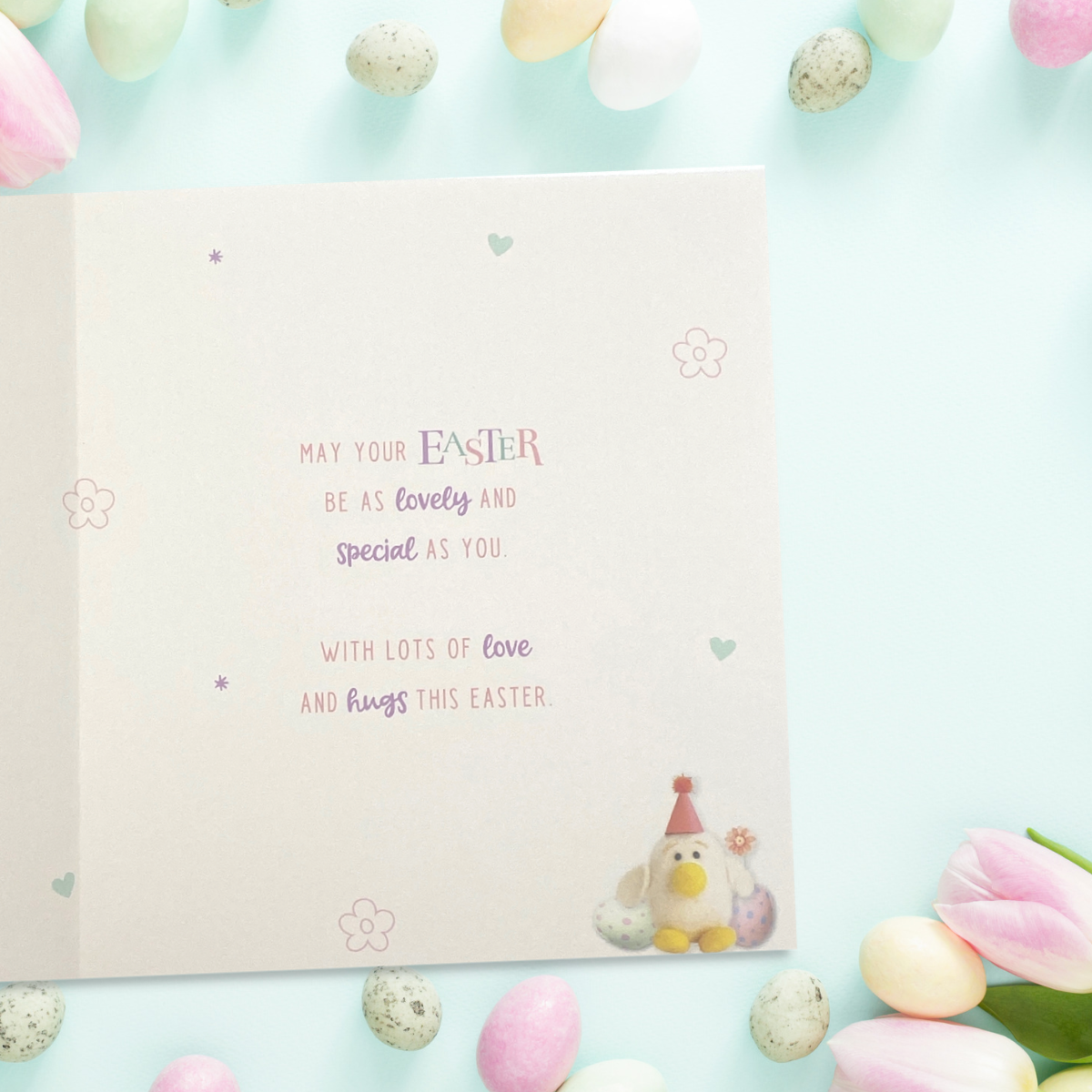 Inside image with full colour print and verse
