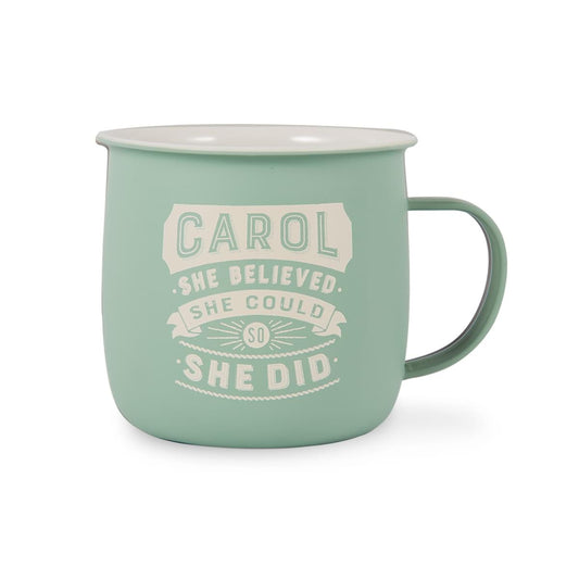 Outdoor Carol Mug shown without packaging.