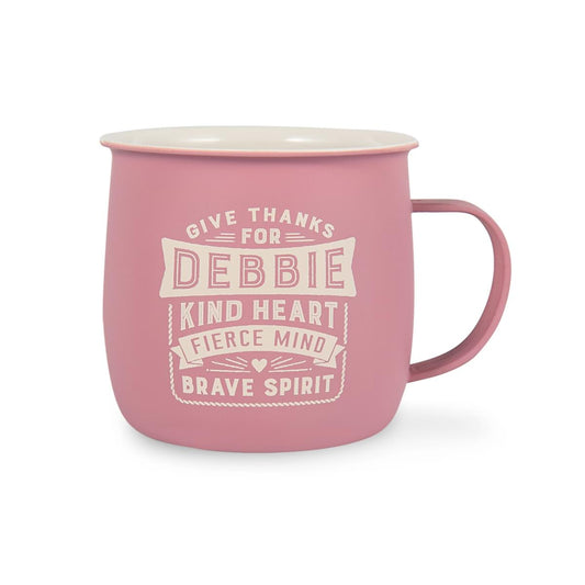 Outdoor Debbie Mug shown without packaging.