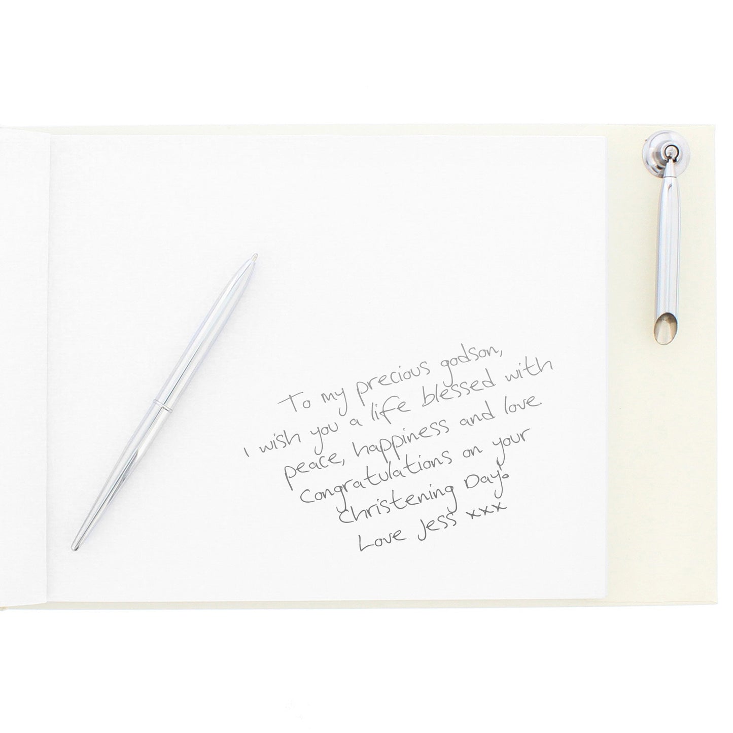 Personalised Christening Hardback Guest Book & Pen