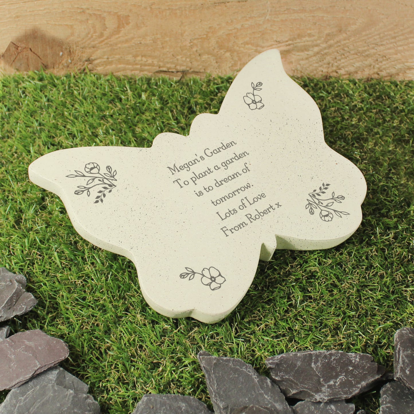 Personalised Floral Resin Butterfly Memorial