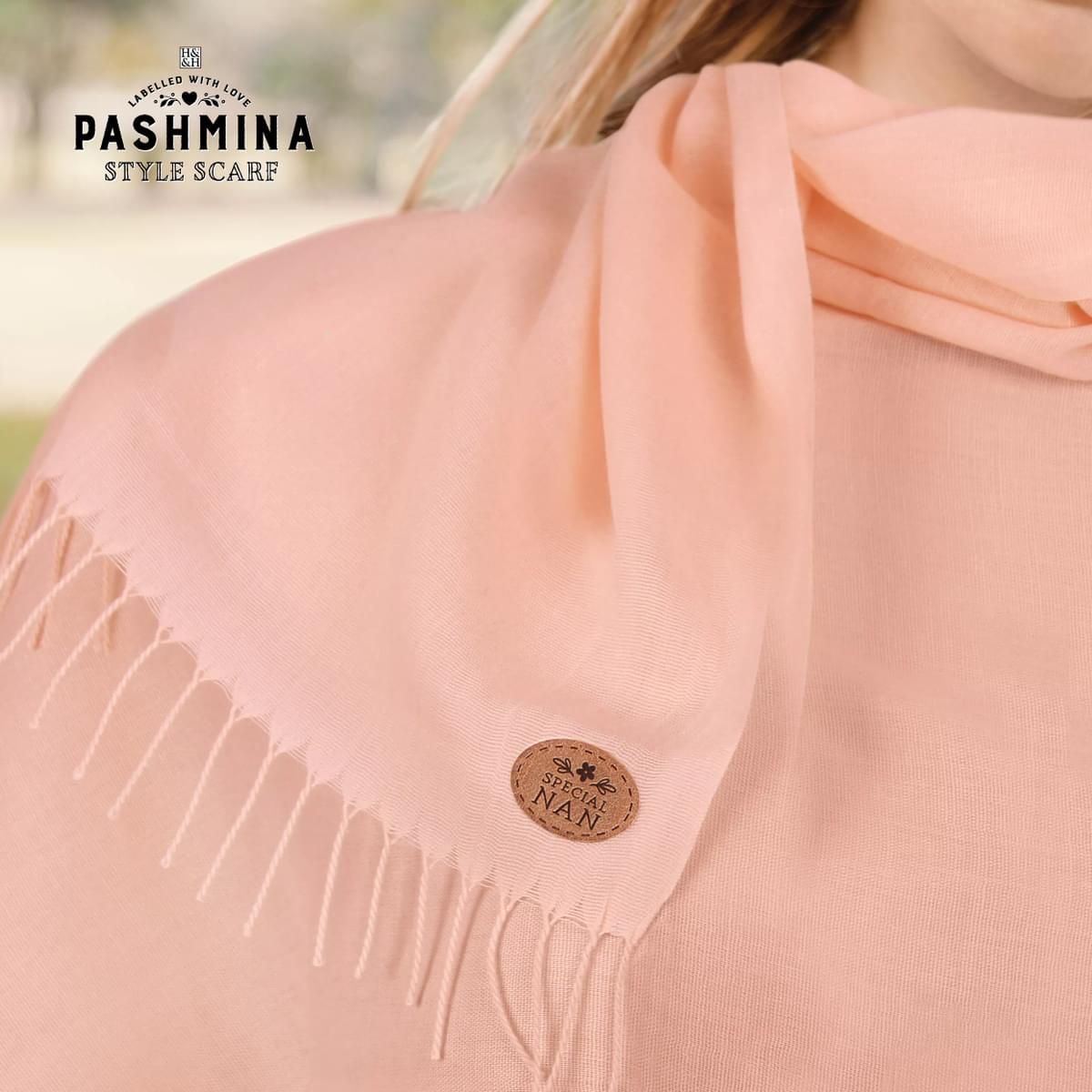 Labelled With Love Pashmina shown out of packaging and draped.