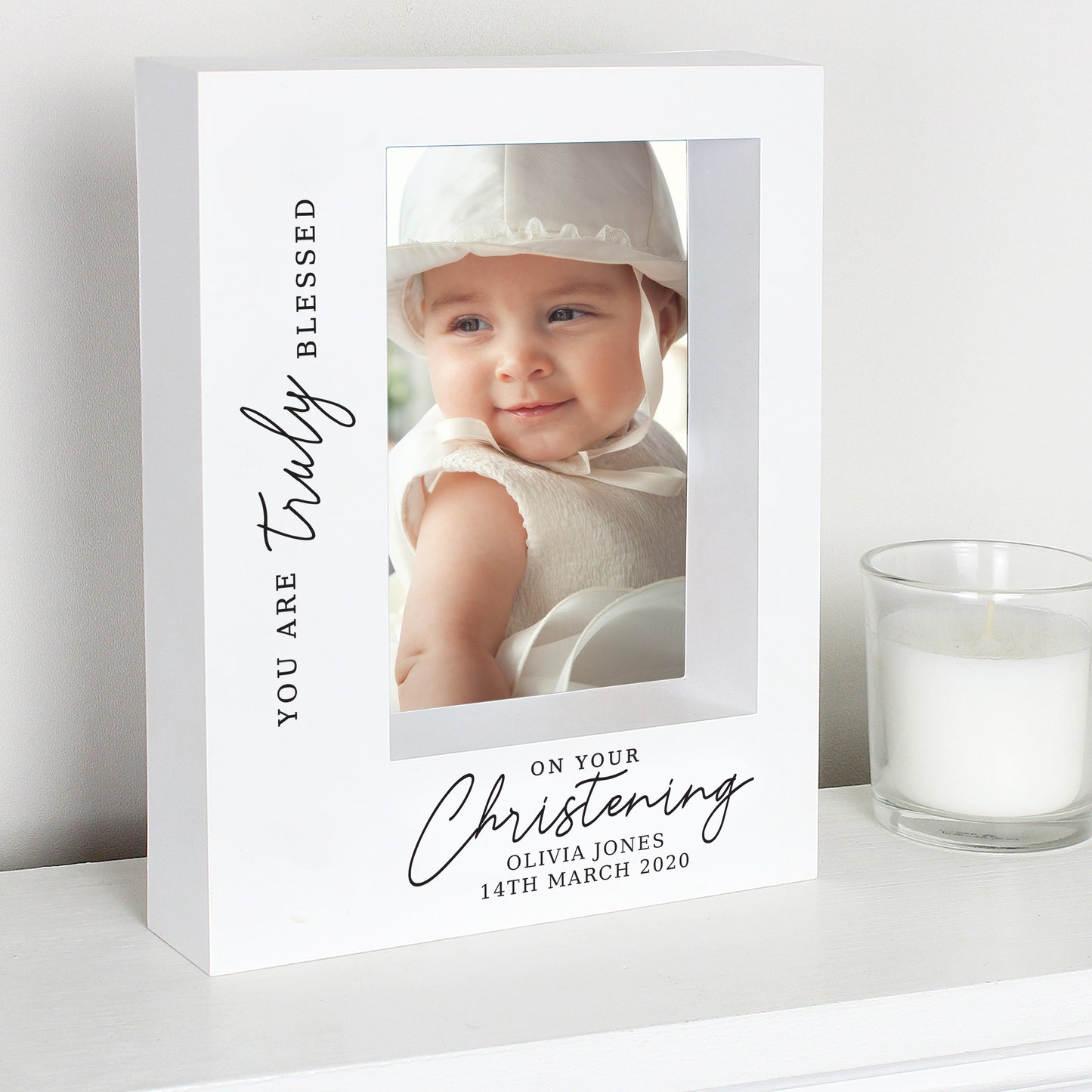 Personalised Christening 5x7 Box Photo Album