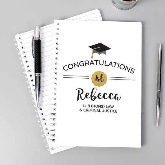 Personalised Graduation A5 Notebook