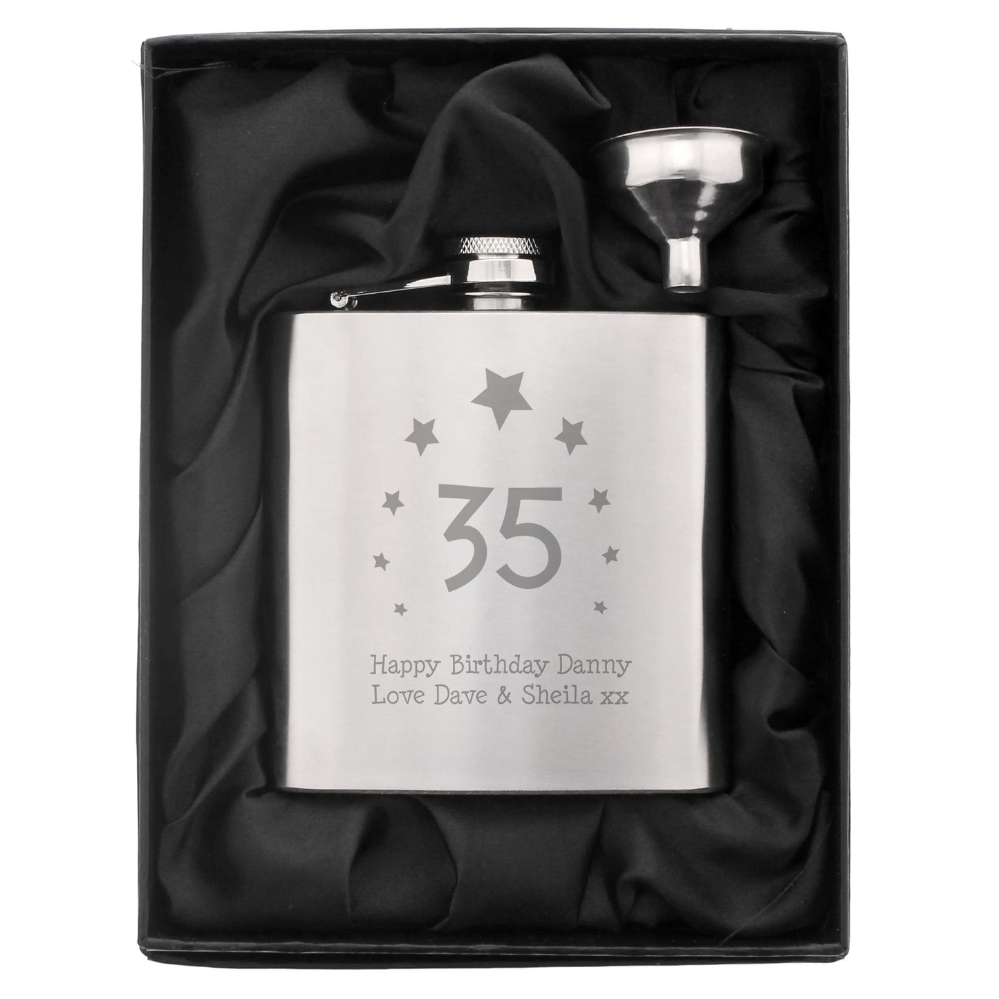 Personalised Big Age Hip Flask