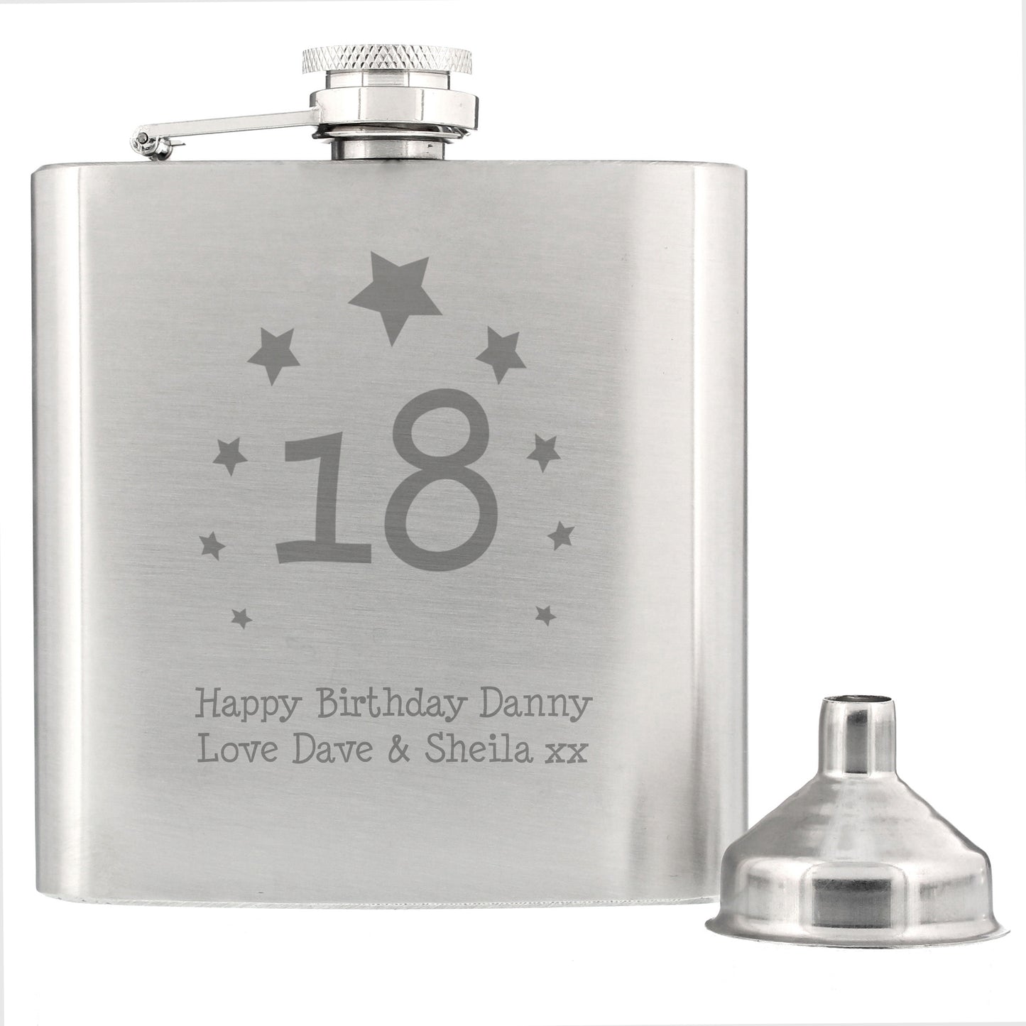 Personalised Big Age Hip Flask
