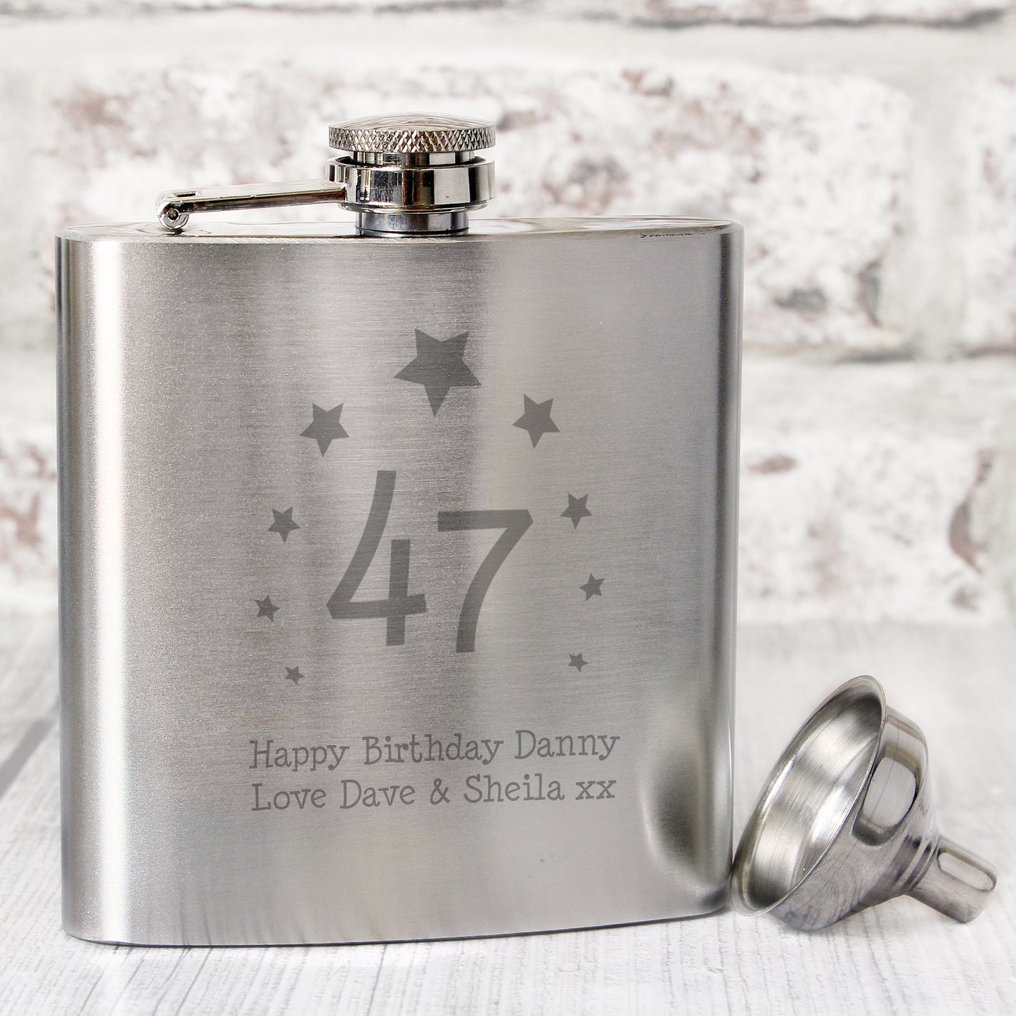 Personalised Big Age Hip Flask
