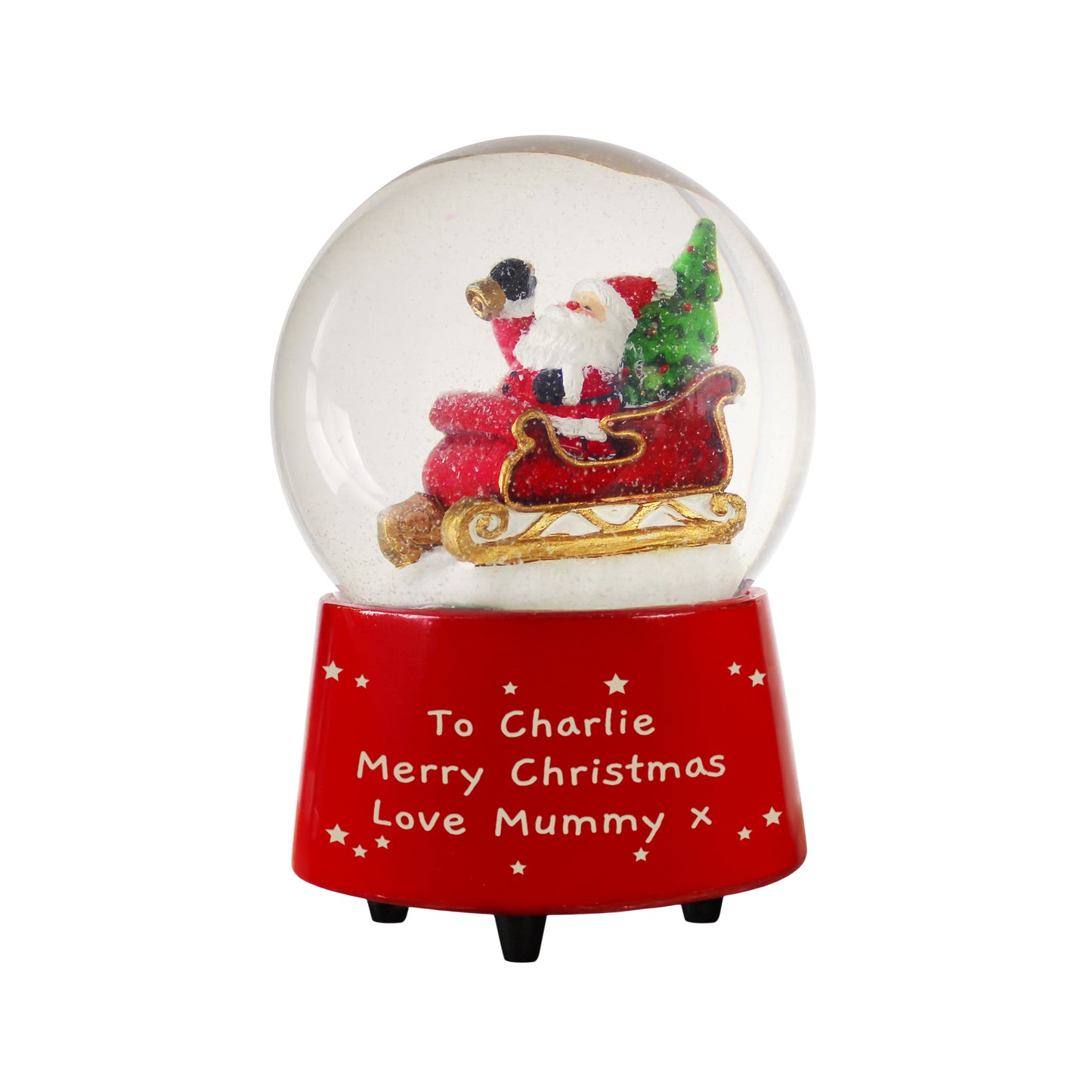 Snow Globe shown on white background.