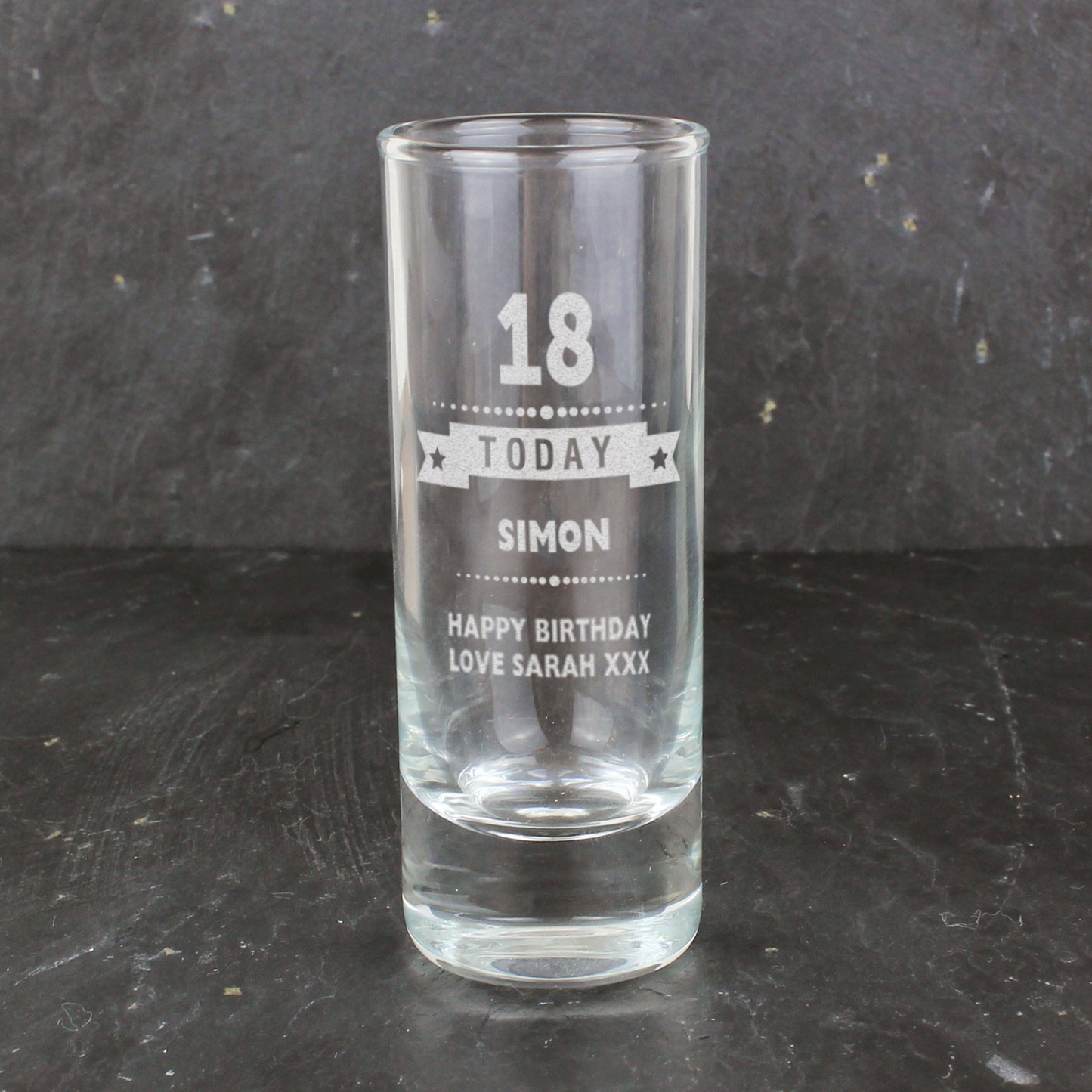 Personalised Big Age Birthday Star Shot Glass