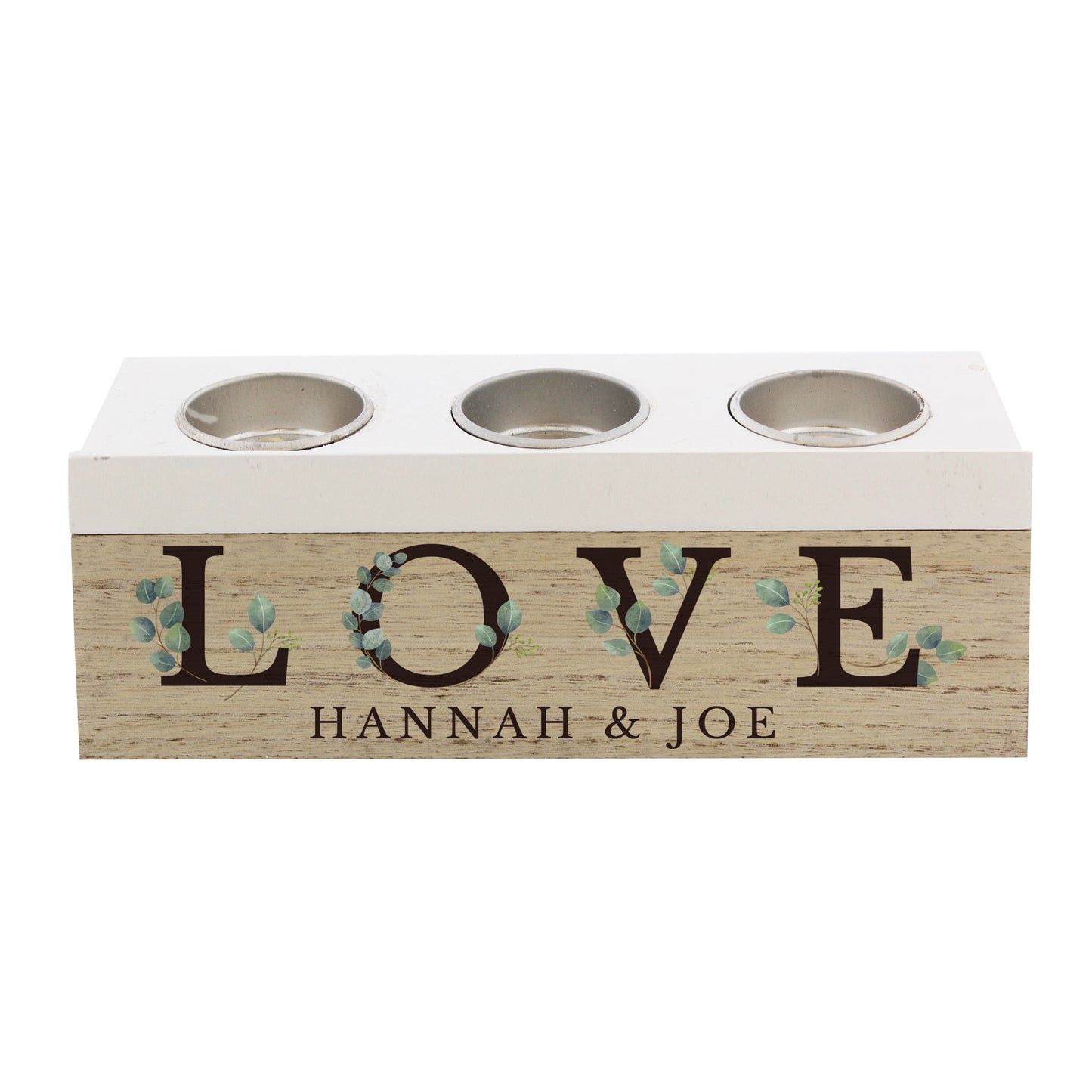 Personalised Triple Tea Light Holder