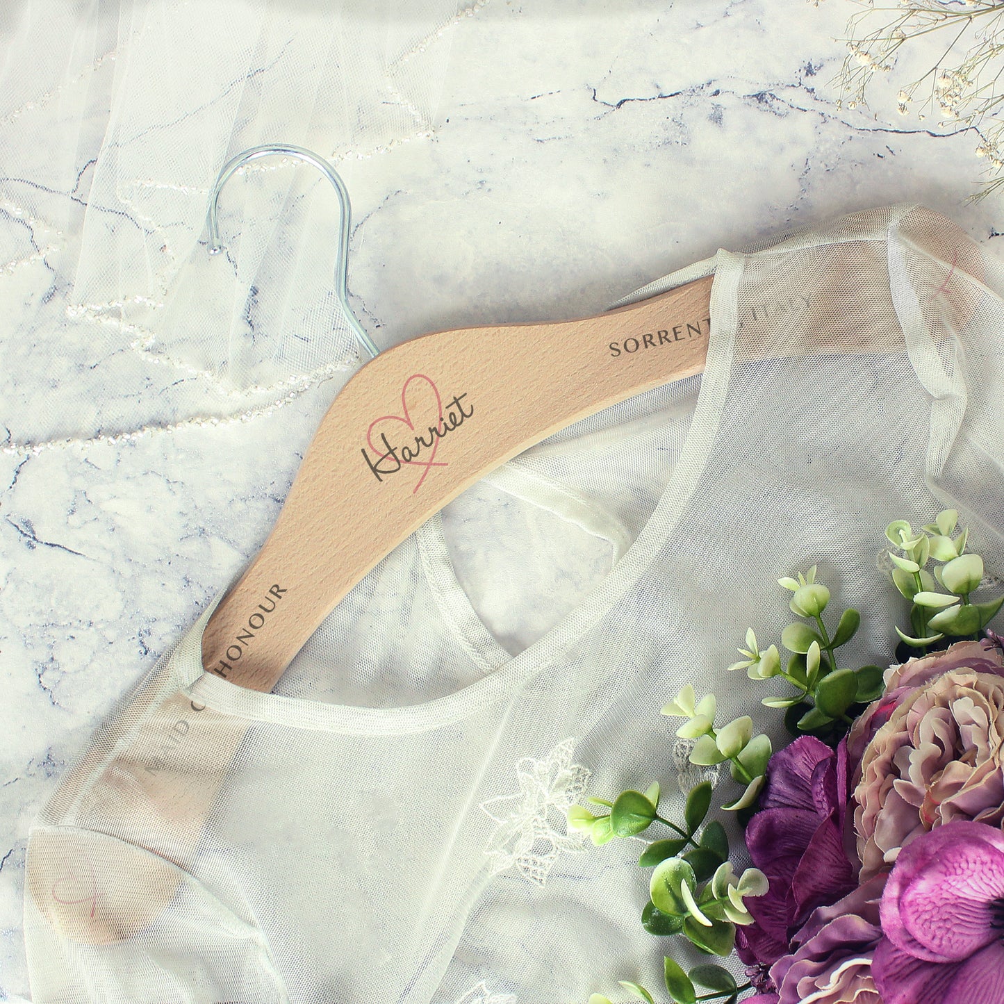 Personalised Wooden Heart Hanger