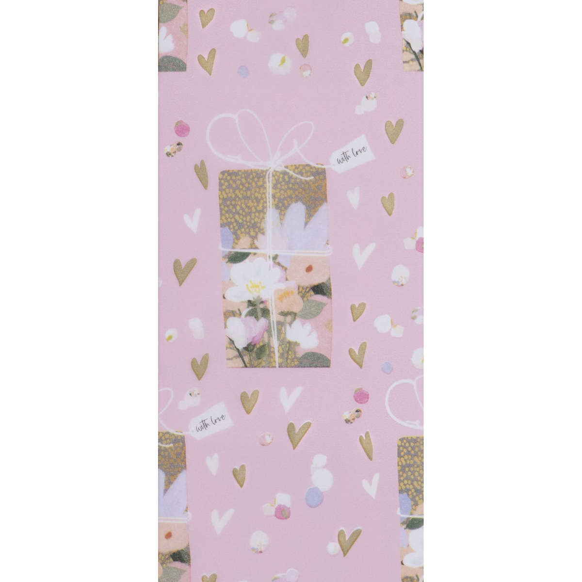 Close up on pink heart presents design